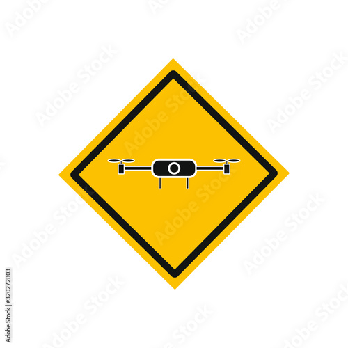 vector icon of flying drone with camera