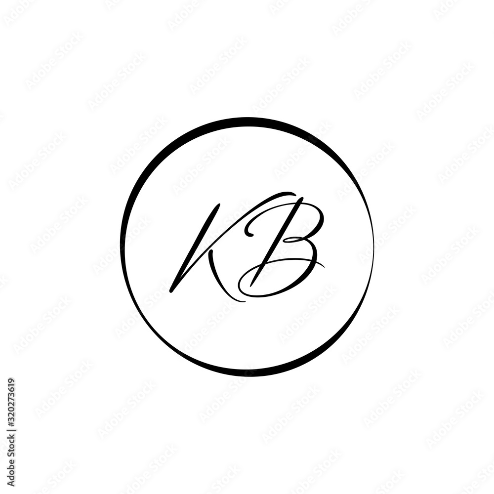 Initial Alphabet KB Logo Design vector Template. Linked Letter KB Logo Vector