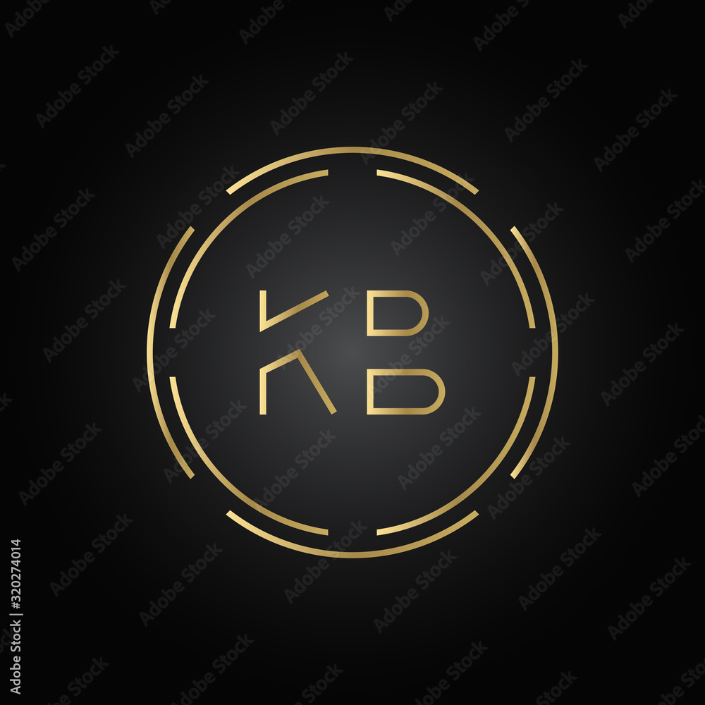 Initial Alphabet KB Logo Design vector Template. Linked Letter KB Logo Vector Initial Alphabet KB Logo Design vector Template. Linked Letter KB Logo Vector