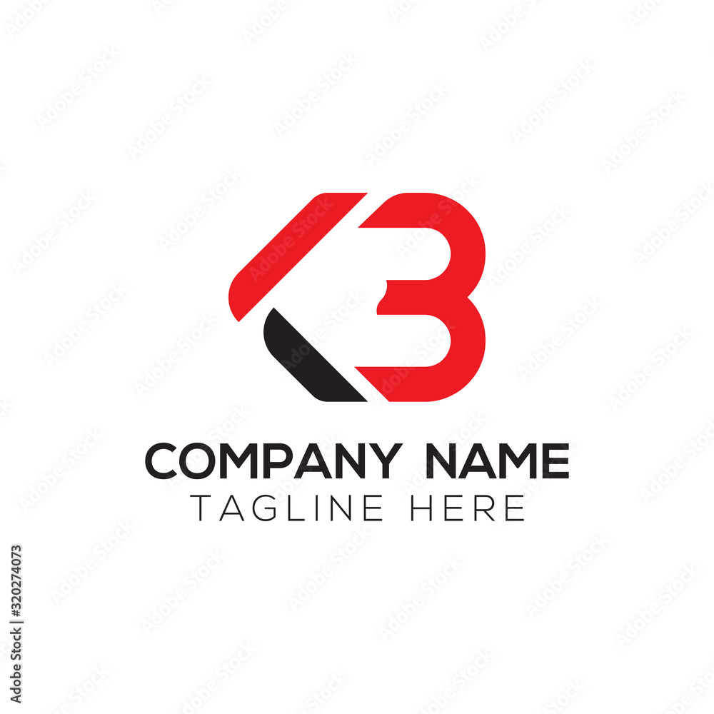 Initial Alphabet KB Logo Design vector Template. Linked Letter KB Logo Vector Initial Alphabet KB Logo Design vector Template. Linked Letter KB Logo Vector