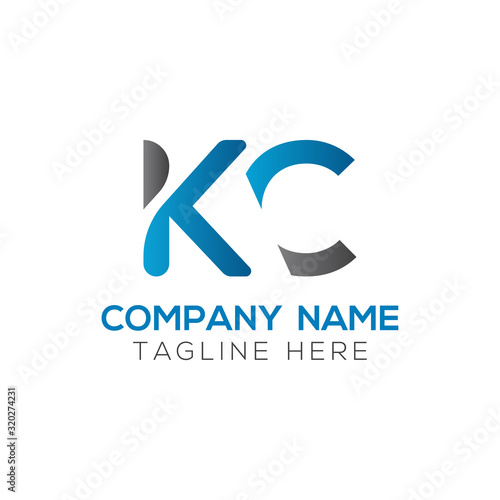 Initial Alphabet KC Logo Design vector Template. Linked Letter KC Logo Vector © Rana
