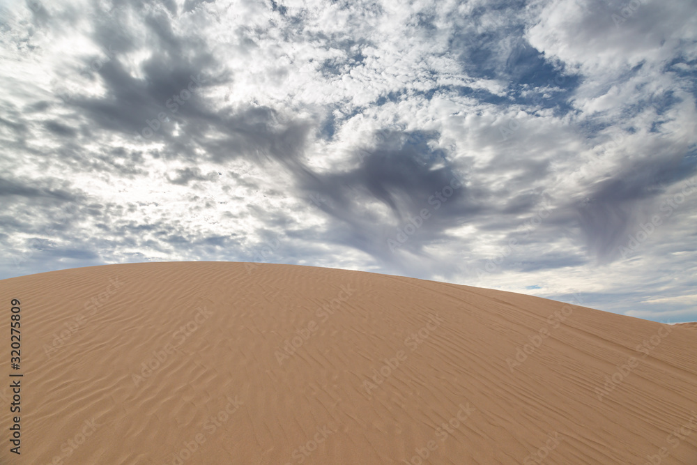 Naklejka premium Looking out over the Algodones sand dunes in California