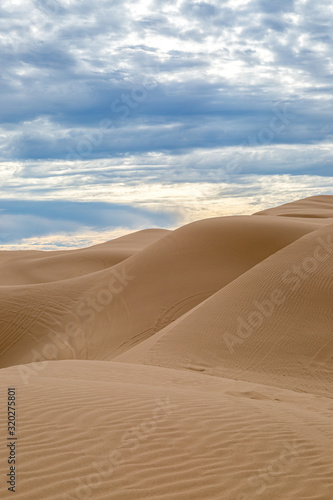 Looking out over the Algodones sand dunes in California