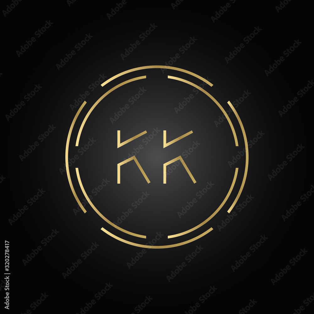 Initial Alphabet KK Logo Design vector Template. Linked Letter KK Logo Vector Initial Alphabet KK Logo Design vector Template. Linked Letter KK Logo Vector