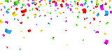 Colorful confetti. Celebration carnival falling shiny glitter confetti. Luxury greeting card. Vector illustration