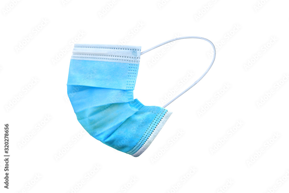 Medical protective mask on white background, Prevent Corona virus. 