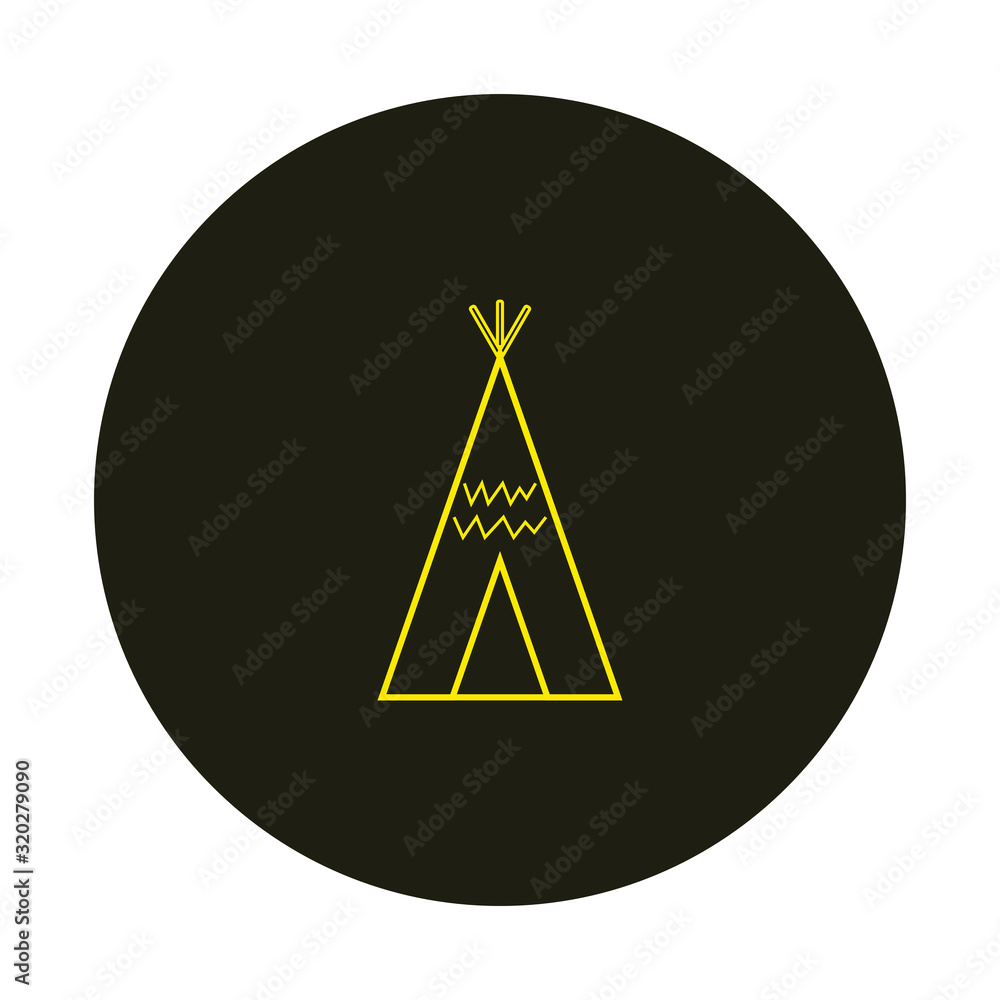 vector icon, native american cabin vector icon, native american cabin