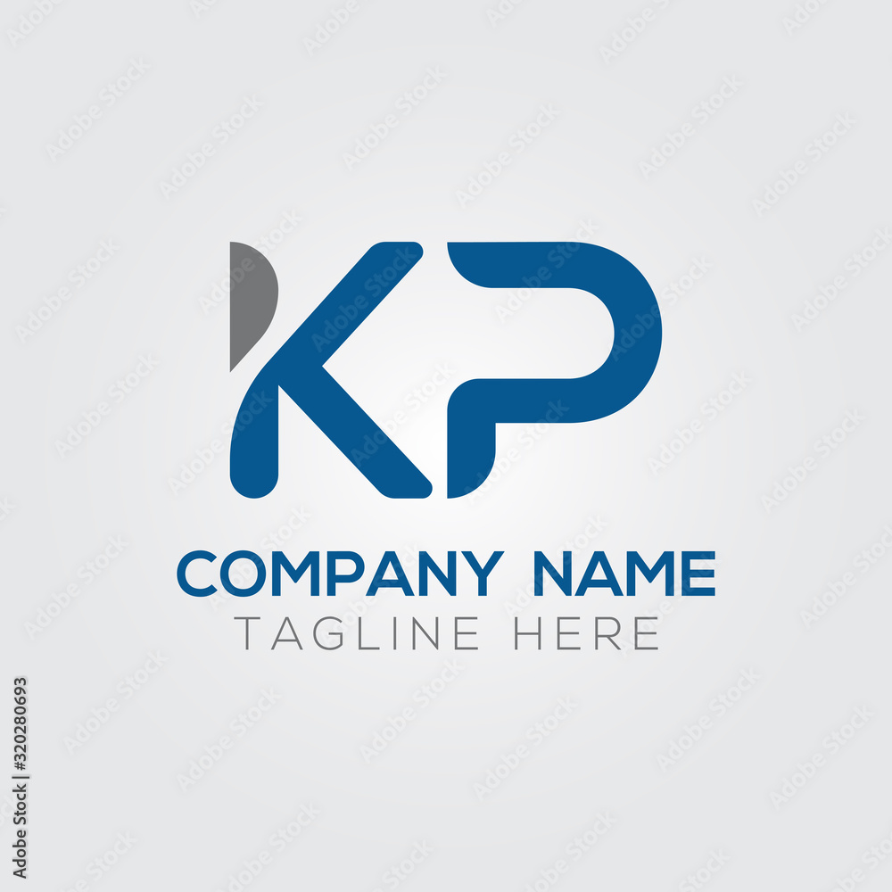 Initial Alphabet KP Logo Design vector Template. Linked Letter KP Logo Vector Initial Alphabet KP Logo Design vector Template. Linked Letter KP Logo Vector