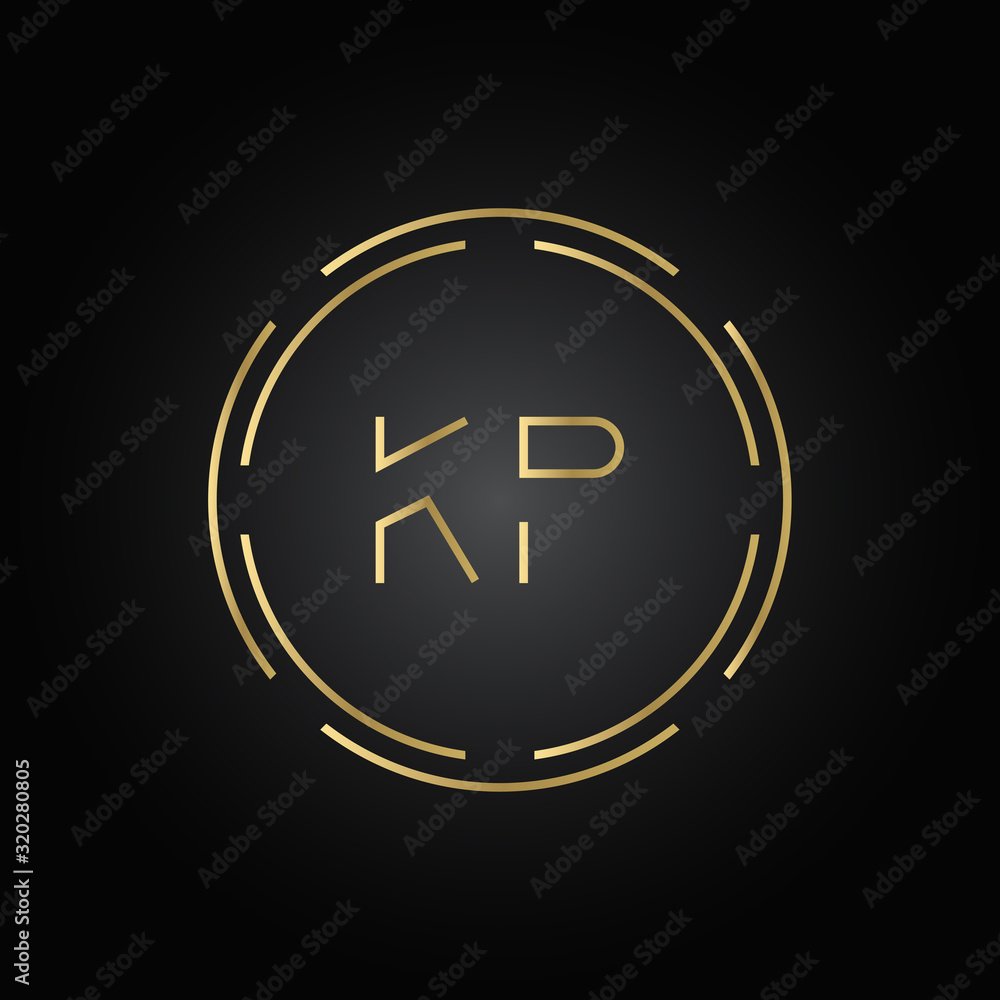 Initial Alphabet KP Logo Design vector Template. Linked Letter KP Logo Vector Initial Alphabet KP Logo Design vector Template. Linked Letter KP Logo Vector