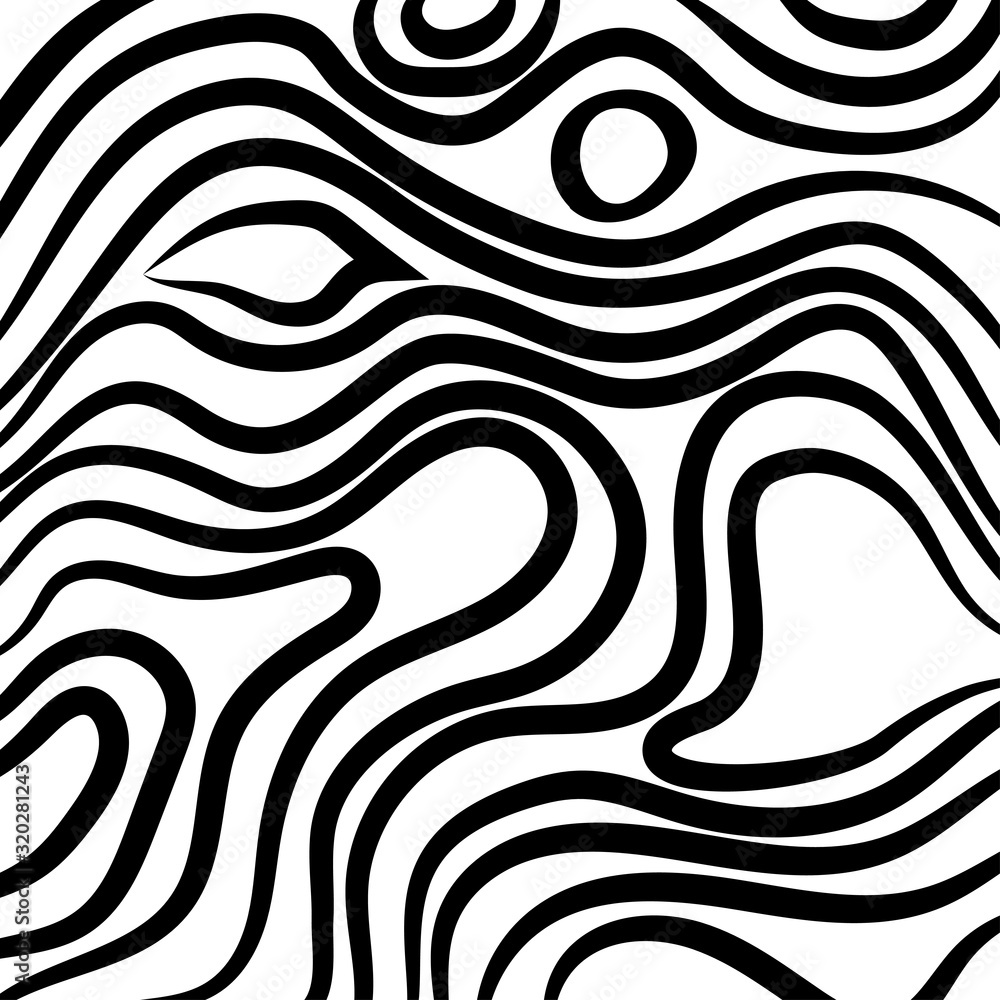 Abstract black and white wave pattern. Abstract black and white wave pattern.