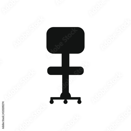 vector icon, of office chair with wheels