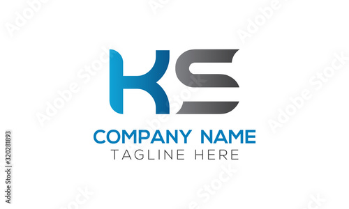 Initial Alphabet KS Logo Design vector Template. Linked Letter KS Logo Vector