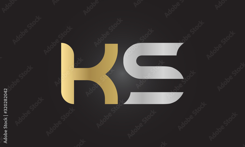 Initial Alphabet KS Logo Design vector Template. Linked Letter KS Logo Vector