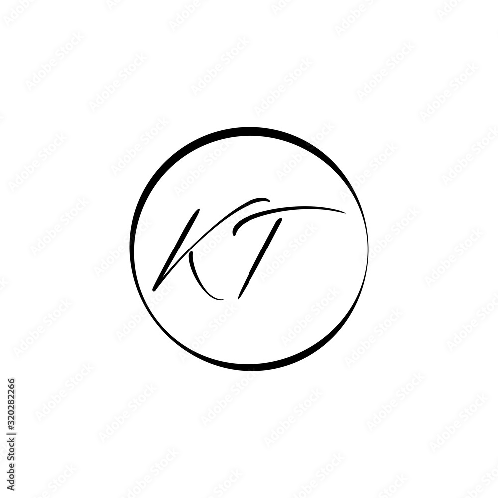 Initial Alphabet KT Logo Design vector Template. Linked Letter KT Logo Vector Initial Alphabet KT Logo Design vector Template. Linked Letter KT Logo Vector