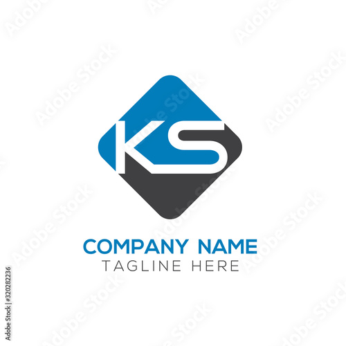 Initial Alphabet KS Logo Design vector Template. Linked Letter KS Logo Vector