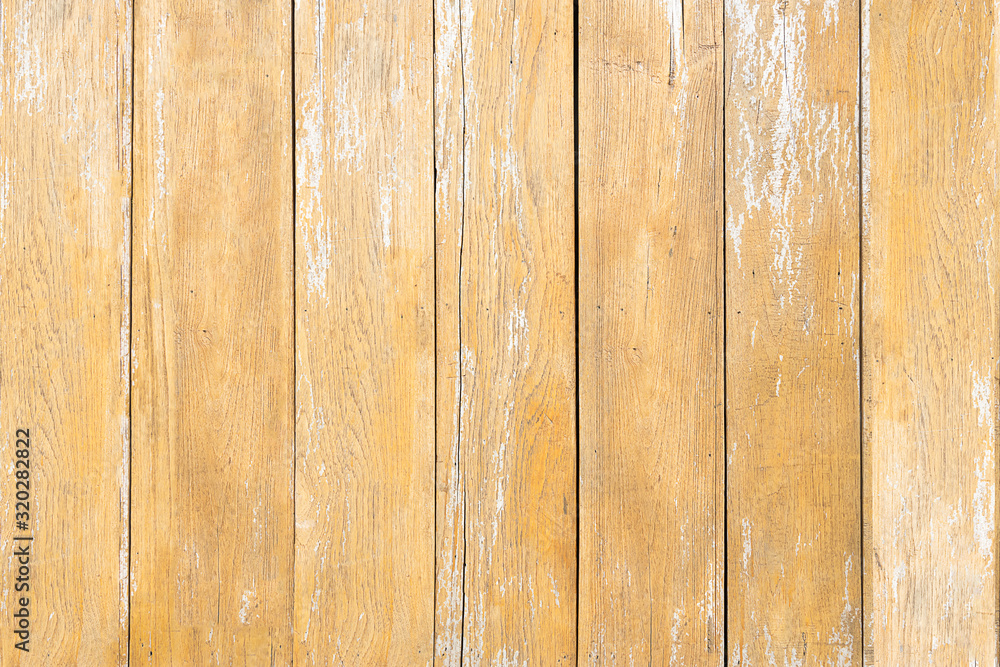 Fototapeta premium Brown old grunge vintage wood plank wall texture abstract background
