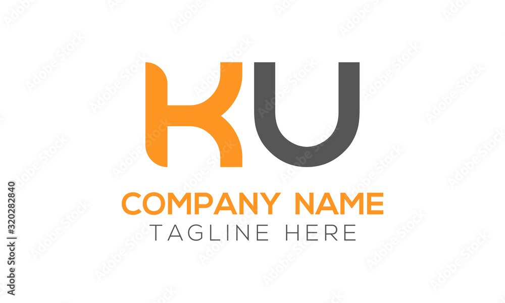 Initial Alphabet KU Logo Design vector Template. Linked Letter KU Logo Vector Initial Alphabet KU Logo Design vector Template. Linked Letter KU Logo Vector