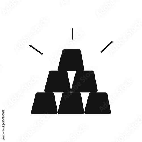 vector icon, gold bullion turret