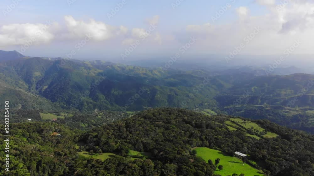 Aerial shot of hills with cloud forest of Monteverde National Park, Costa Rica Aerial shot of hills with cloud forest of Monteverde National Park, Costa Rica