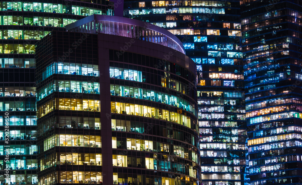 Obraz premium Office building at night