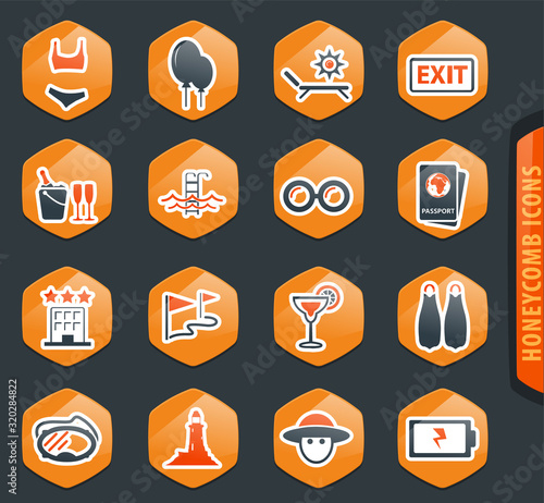 Travel icons set