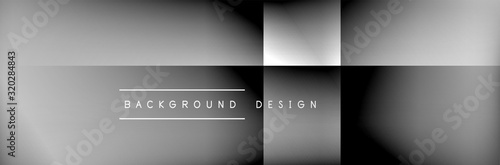 Abstract background - squares and lines composition created with lights and shadows. Technology or business digital template