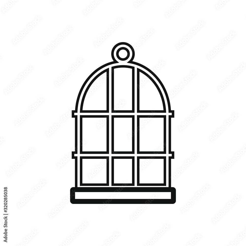 vector icon, pet bird cage vector icon, pet bird cage