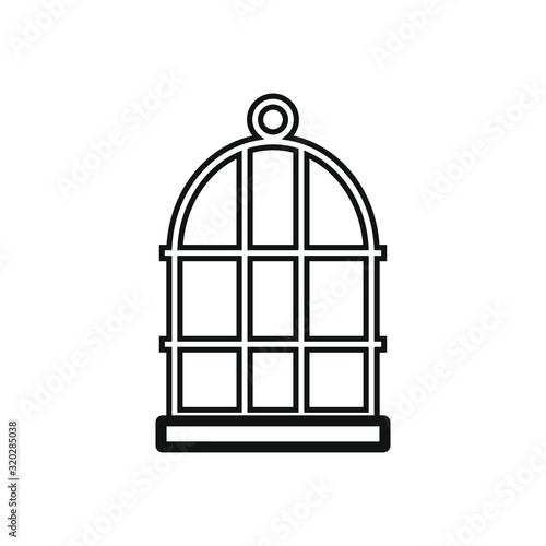 vector icon, pet bird cage