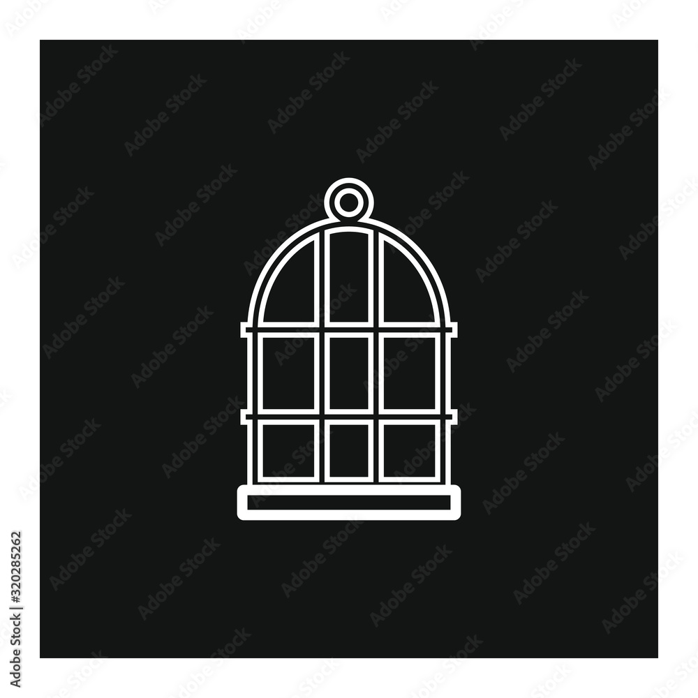 vector icon, pet bird cage vector icon, pet bird cage