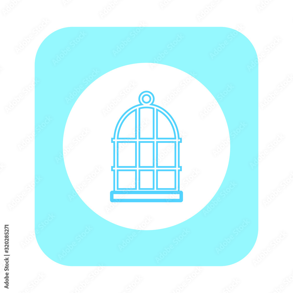 vector icon, pet bird cage vector icon, pet bird cage