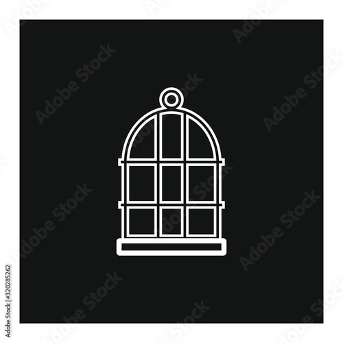 vector icon, pet bird cage