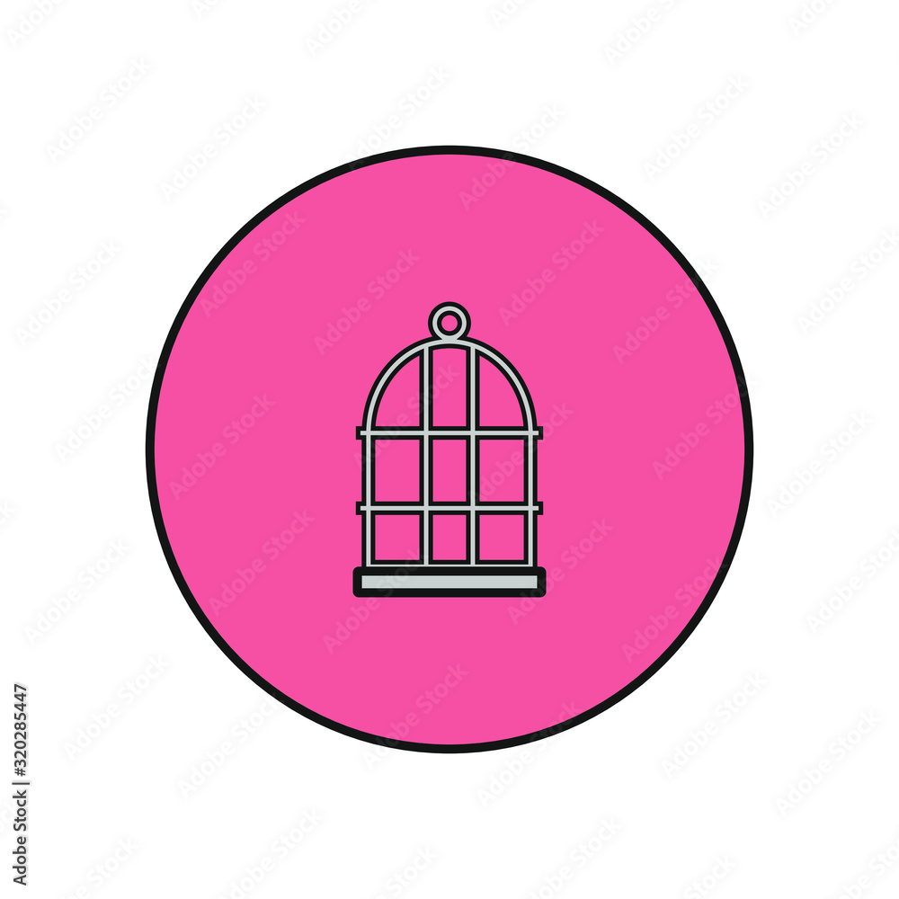 Fototapeta premium vector icon, pet bird cage