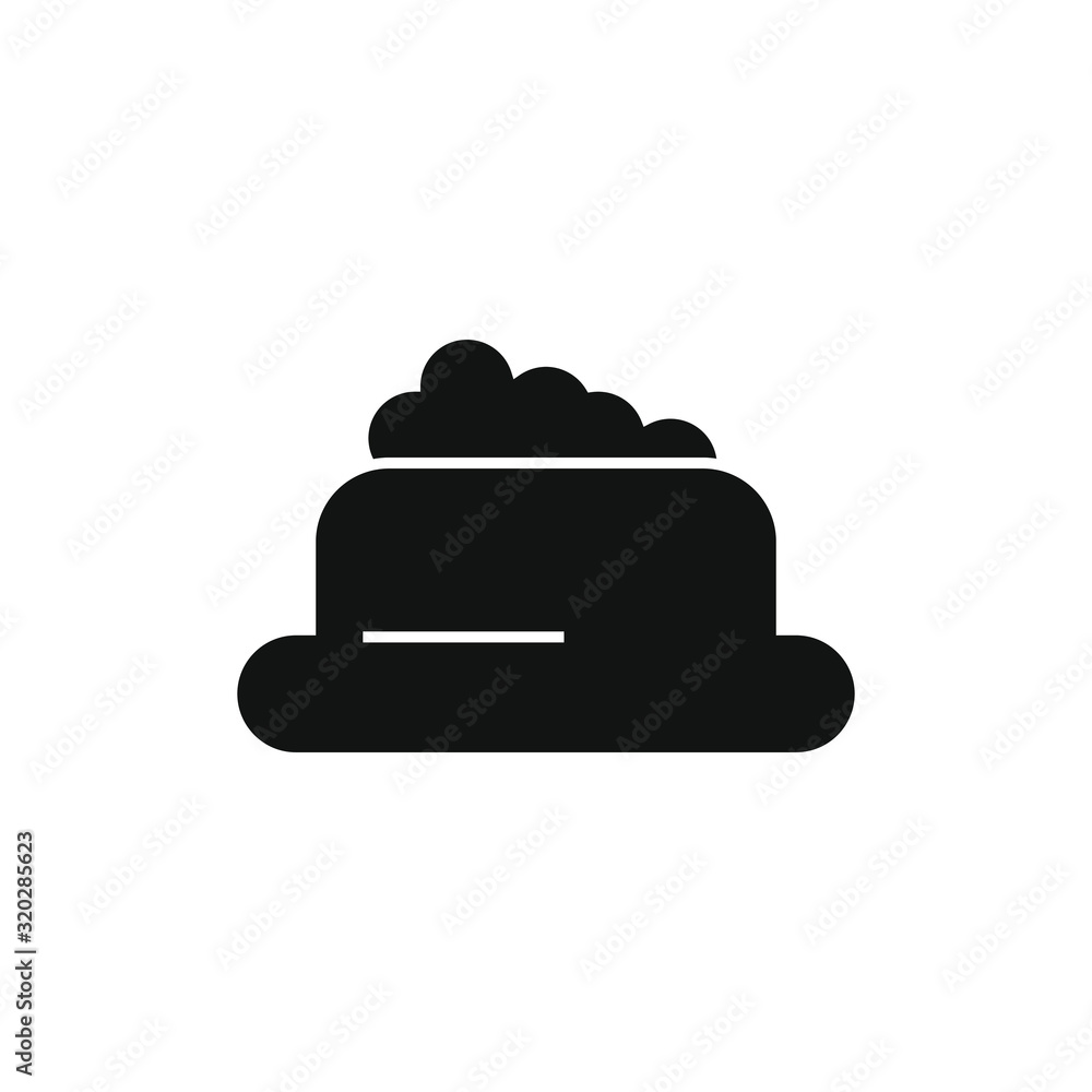 vector icon, plate with dog food vector icon, plate with dog food