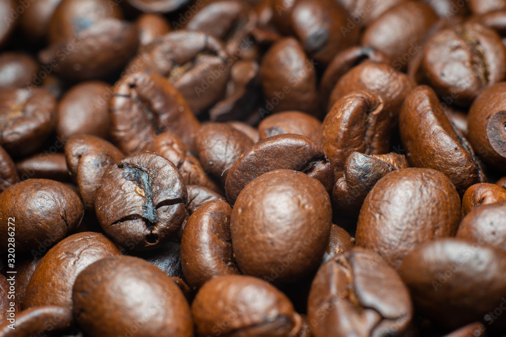 Fototapeta premium the fragrant invigorating grain coffee