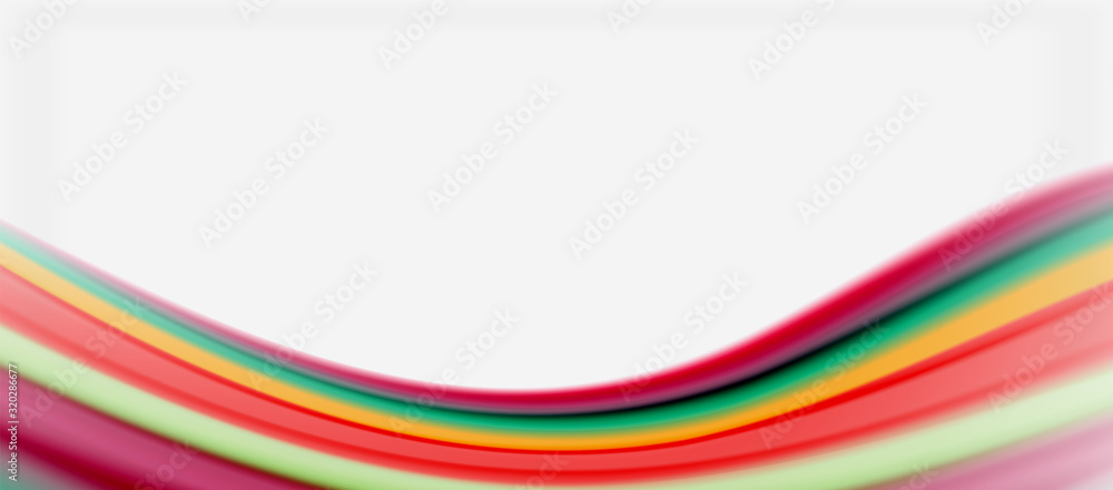 Wave lines abstract background, smooth silk design with rainbow style colors. Liquid fluid color waves. Vector Illustration Wave lines abstract background, smooth silk design with rainbow style colors. Liquid fluid color waves. Vector Illustration