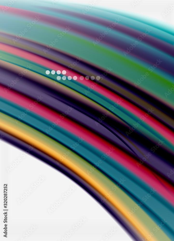 Wave lines abstract background, smooth silk design with rainbow style colors. Liquid fluid color waves. Vector Illustration Wave lines abstract background, smooth silk design with rainbow style colors. Liquid fluid color waves. Vector Illustration
