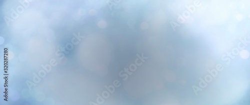 Abstract blue background banner - pastel background with bokeh lights - Concept Christmas, Winter, Sky