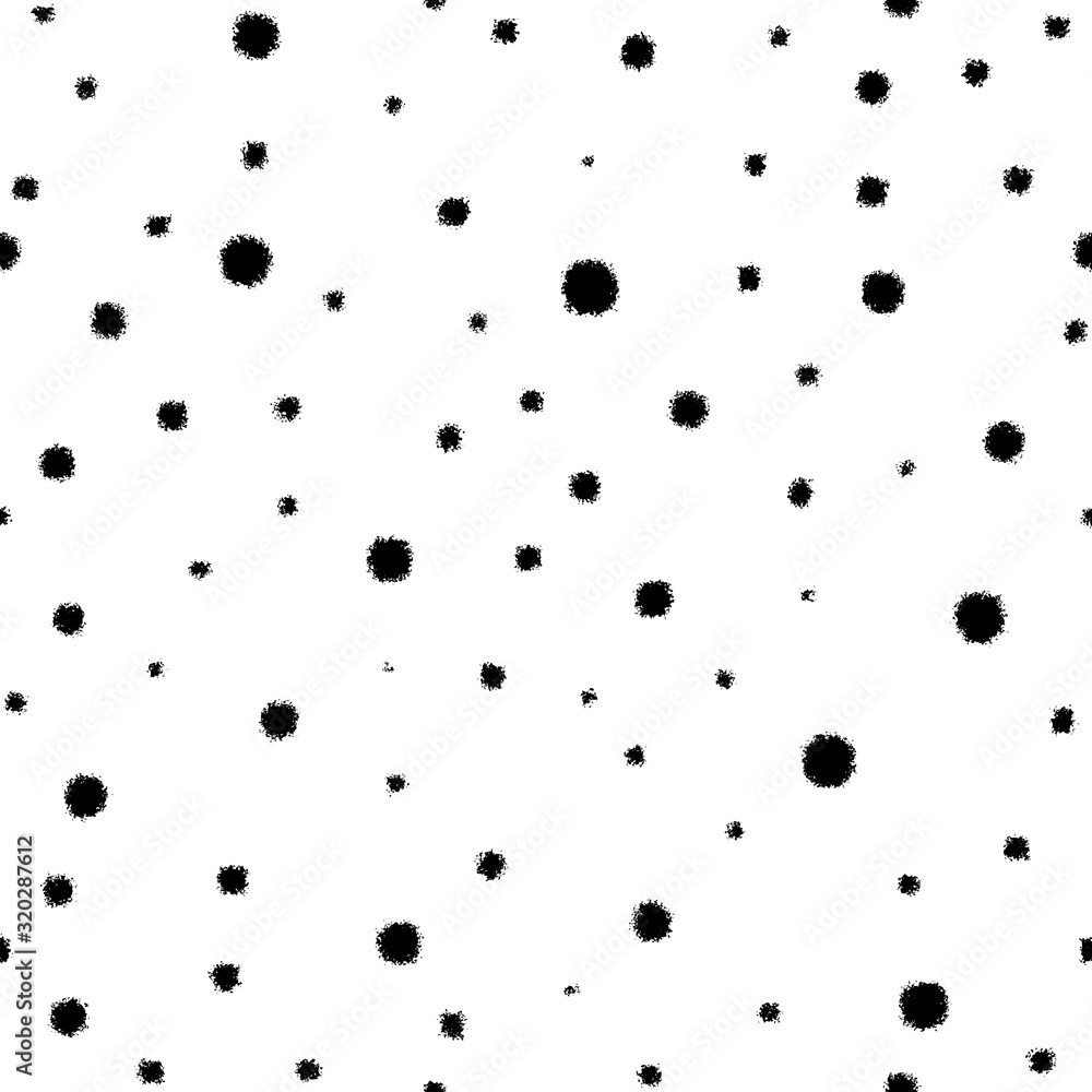 Seamless pattern. Shapeless circles and dots of different sizes, chaotic points. Seamless pattern. Shapeless circles and dots of different sizes, chaotic points.