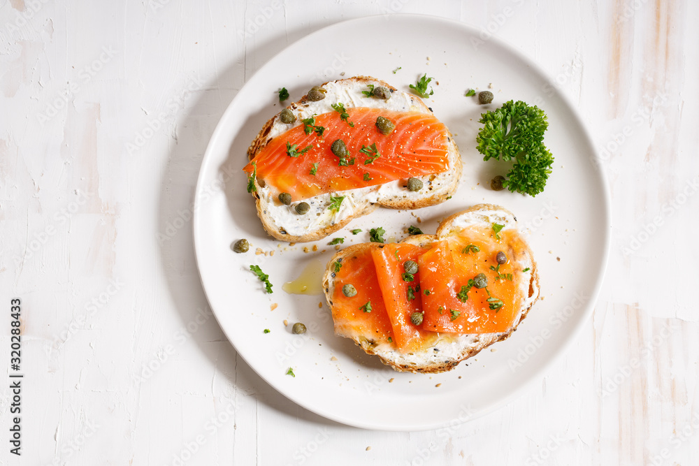 smoked salmon toast with cream cheese and pickle smoked salmon toast with cream cheese and pickle