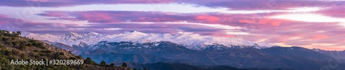 Sierra Nevada at sunset, Granada