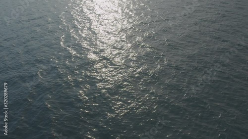 New Zealand water texture views of islands on the between Wellington And Picton Marlborough Sounds cinematic slow motion