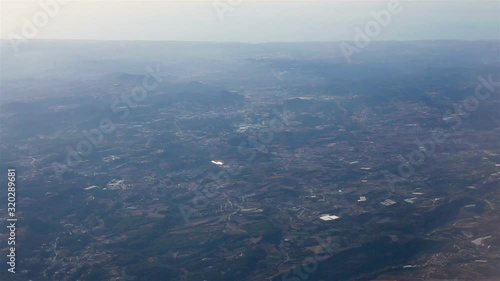 Aerial View of Portugal. View from the porthole photo