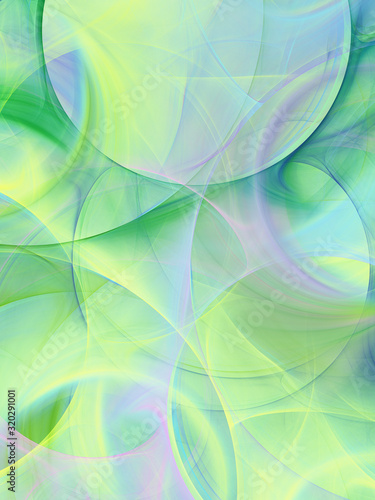 green abstract fractal background 3d rendering illustration