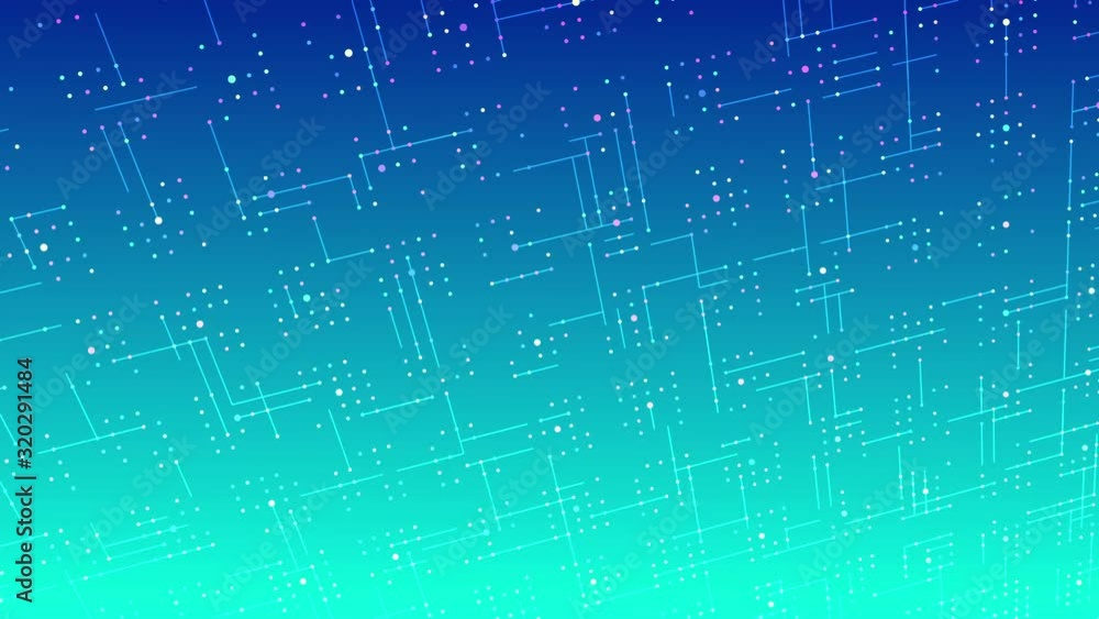Data field network system on blue Data field network system on blue