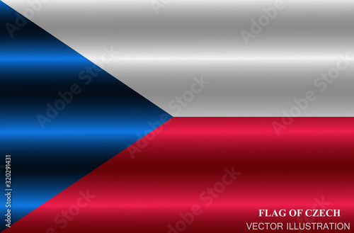 Bright background with flag of Czech Republic . Happy Czech day background. Bright button with flag.