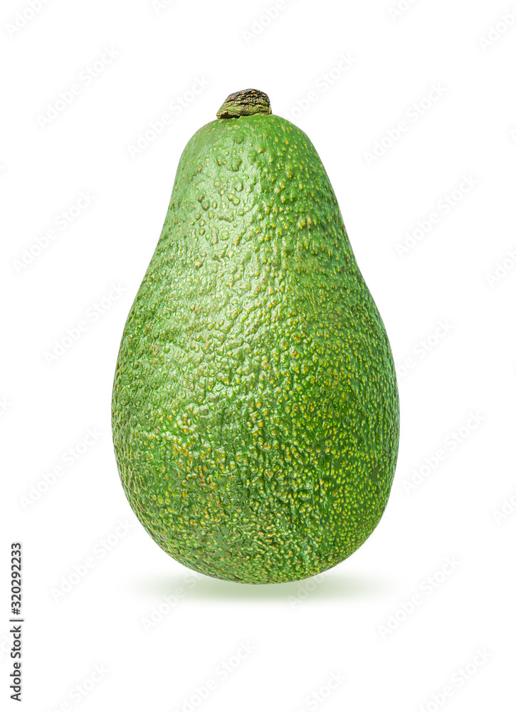 Avocado isolated on white background with clipping path