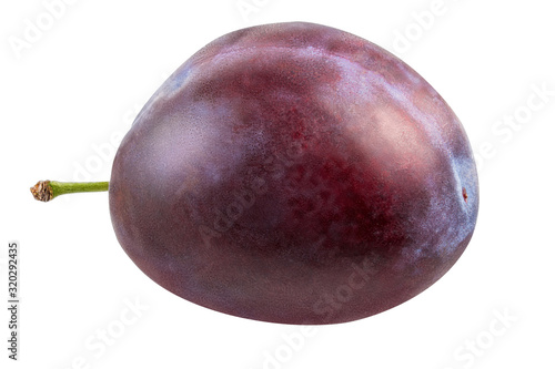 Plum isolated on white background with clipping path