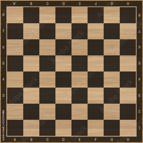 Chess board. Background for chess game with wooden texture.