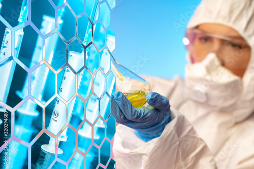 Work in the laboratory of a...