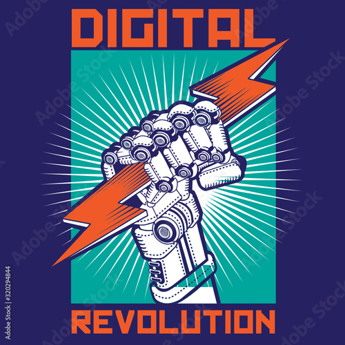 Fototapeta Digital Revolution Poster